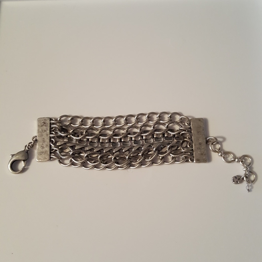 Lucky Brand Silver Toned Chain Bracelet